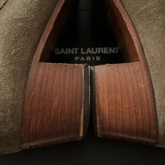 YSL Saint Laurent Blake Jodhpur Suede Bootie in Kaki Beige Suede 41.5 US 10.5🔥🔥🔥 - Picture 13 of 14